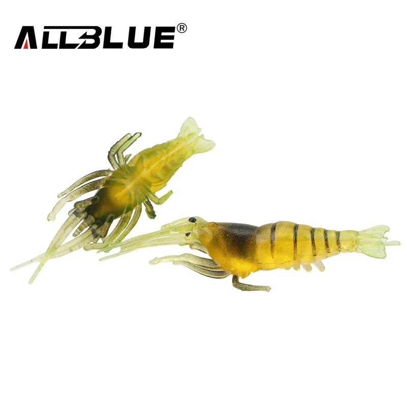 ALLBLUE 20 шт./лот мягкая рыболовная приманка 50 мм/1 г силиконовая для рыбалки Мягкая
