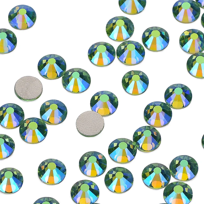 SS6-SS30 All Size Light Green/Peridot AB Crystals Glass Flatback Strass Non-Hotfix Rhinestone Glue On Nail Art Stone For Garment
SS6-SS30 All Size Light Green/Peridot AB Crystals Glass Flatback Strass Non-Hotfix Rhinestone Glue On Nail Art Stone For Garment