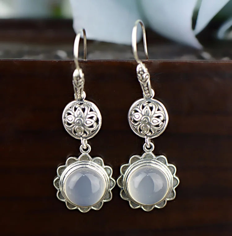 2018 Promotion Real Brinco Thai 925 Inlaid Natural Jade Pulp Eardrop Original Antique Long Anti Allergy Female Earring Earrings
2018 Promotion Real Brinco Thai 925 Inlaid Natural Jade Pulp Eardrop Original Antique Long Anti Allergy Female Earring Earrings