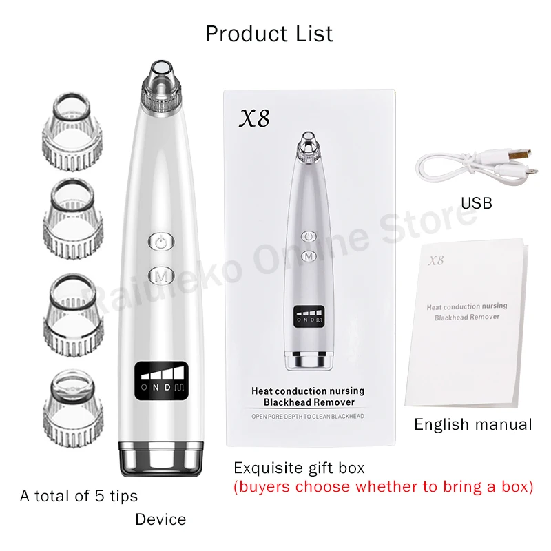 4 Modes Blackheads Remove Acne Black Spots Pore Cleaner Removal Face Cleaning Skin Care Device Heat Softening Blackheads
4 Modes Blackheads Remove Acne Black Spots Pore Cleaner Removal Face Cleaning Skin Care Device Heat Softening Blackheads