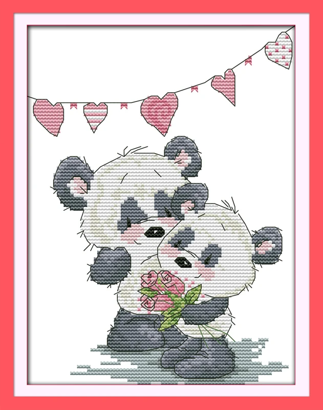 Two bears' love cross stitch kit 14ct 11ct count print canvas stitches embroidery DIY handmade needlework plus
Two bears' love cross stitch kit 14ct 11ct count print canvas stitches embroidery DIY handmade needlework plus