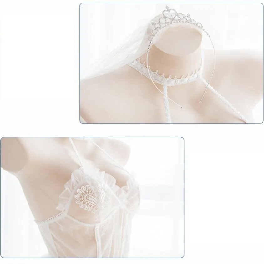 Angel Ballet Flower Marriage Women Wedding Babydolll Lingerie Lace Intimates Sexy Erotic Underwear Net Yarn Ultra-short Dress
Angel Ballet Flower Marriage Women Wedding Babydolll Lingerie Lace Intimates Sexy Erotic Underwear Net Yarn Ultra-short Dress