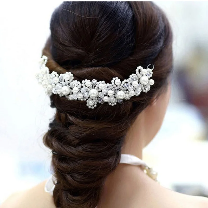 2019 Fashion Style Bridal Headbands Jewelry Handmade Hairpin Crystal Pearl Hair Clips Bridesmaid/Bridal Hair Accessories
2019 Fashion Style Bridal Headbands Jewelry Handmade Hairpin Crystal Pearl Hair Clips Bridesmaid/Bridal Hair Accessories