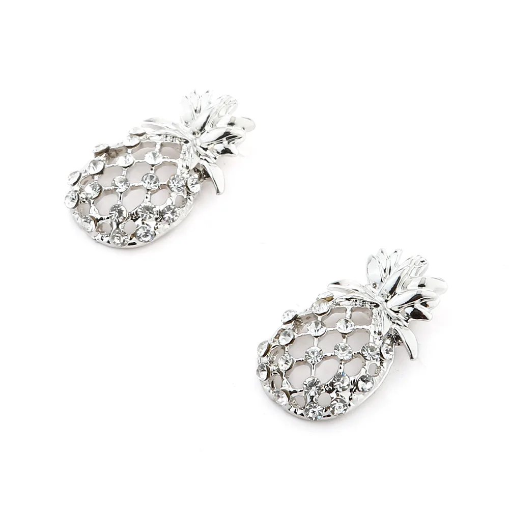 Pineapple Shape Earrings For Women Rhinestone Hollow Out Fruit Female Ladies Gift Jewelry Wholesale | Украшения и аксессуары