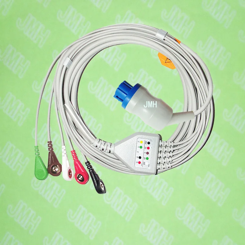 Compatible with 10pin Datex-Ohmeda ECG Machine the one-piece 5 lead cable and snap leadwire,IEC or AHA.
Compatible with 10pin Datex-Ohmeda ECG Machine the one-piece 5 lead cable and snap leadwire,IEC or AHA.