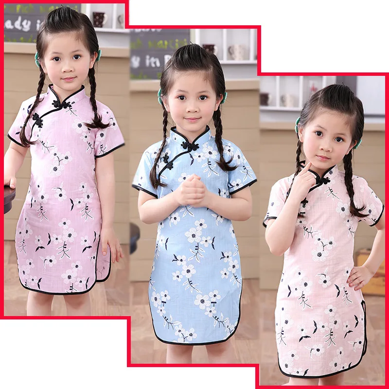 2021 Chinese Girl Dress Clothes Summer Infant Cotton Traditional Dresses New Year Party Qipao Short Sleeve
2021 Chinese Girl Dress Clothes Summer Infant Cotton Traditional Dresses New Year Party Qipao Short Sleeve