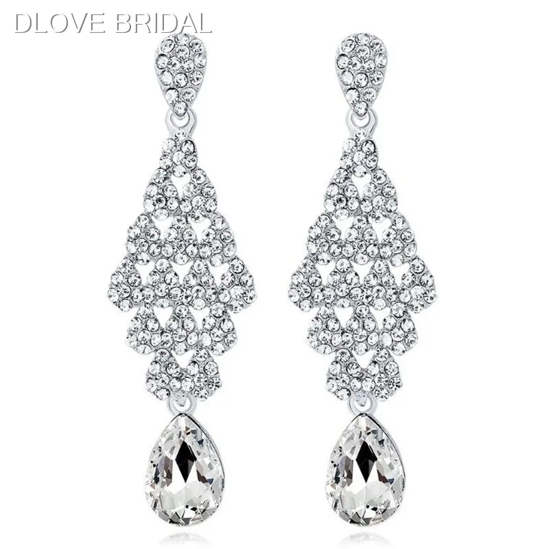 Unique Long Bridal Wedding Earrings Teardrop Crystal Rhinestone Women Prom Party Jewelry Decoration
Unique Long Bridal Wedding Earrings Teardrop Crystal Rhinestone Women Prom Party Jewelry Decoration