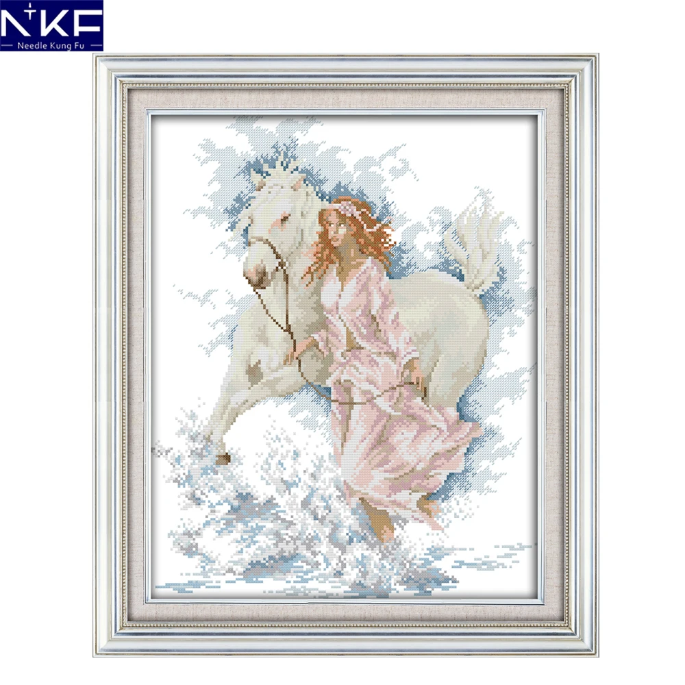 NKF The Girl Walk with Her Horse Cross Stitch Embroidery Stamped Kits Cross-stitching Needlework Handmade Chinese Cross Stitch
NKF The Girl Walk with Her Horse Cross Stitch Embroidery Stamped Kits Cross-stitching Needlework Handmade Chinese Cross Stitch