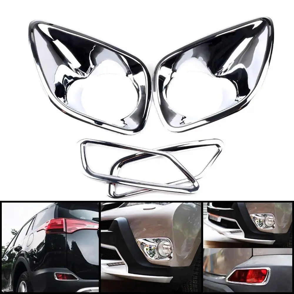 Chrome Front + Rear Fog light lamp Cover Trim For Toyota RAV4 2013 2014 2015
Chrome Front + Rear Fog light lamp Cover Trim For Toyota RAV4 2013 2014 2015
