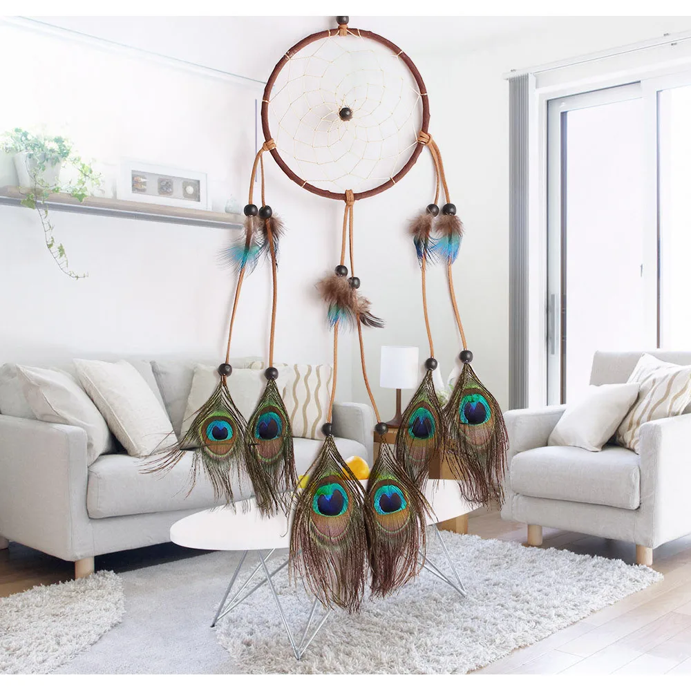 Fumigation natural peacock feathers Dreamcatcher car pendant Wedding decoration home decoration pendant
Fumigation natural peacock feathers Dreamcatcher car pendant Wedding decoration home decoration pendant