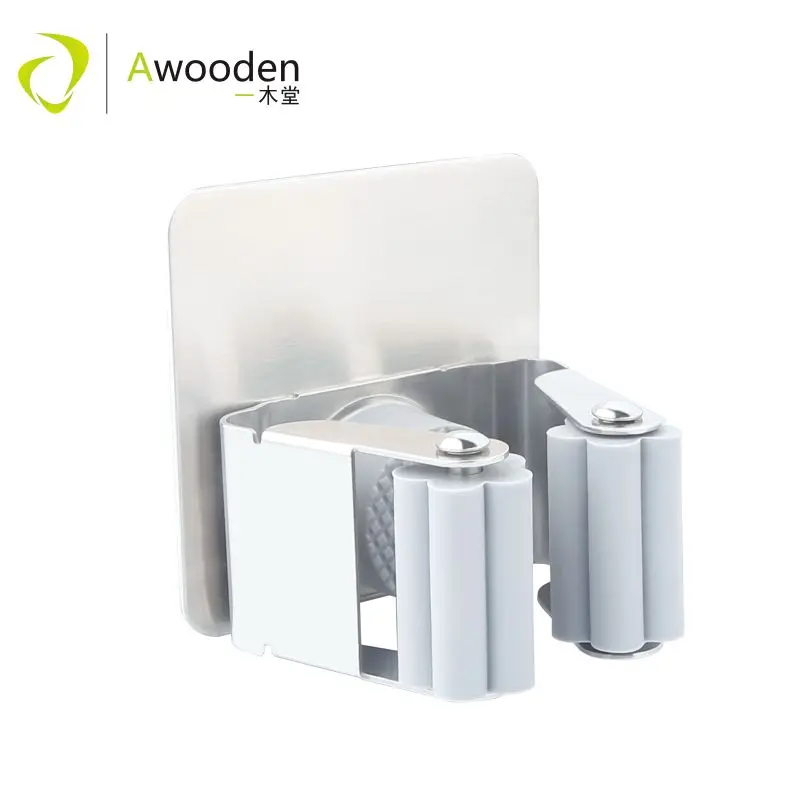 Stainless Steel Mop and Broom Holder Wall Mount No Drill Hole Damage to Wall Spring Clip Silicone Protector Broom and Mop holder
Stainless Steel Mop and Broom Holder Wall Mount No Drill Hole Damage to Wall Spring Clip Silicone Protector Broom and Mop holder