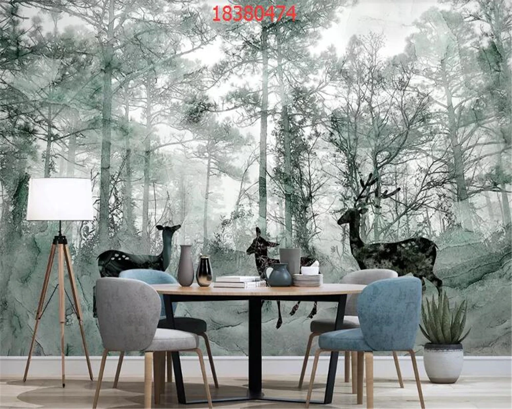 beibehang Custom size fantasy forest elk abstract woods black and white landscape TV background wall decoration mural wallpaper
beibehang Custom size fantasy forest elk abstract woods black and white landscape TV background wall decoration mural wallpaper
