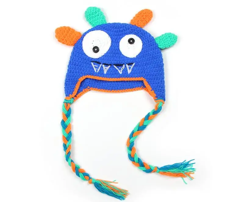 Creative cute cartoon design infant baby boys girls crochet handmade knitted hat with ear flap monster cap 1 pcs
Creative cute cartoon design infant baby boys girls crochet handmade knitted hat with ear flap monster cap 1 pcs