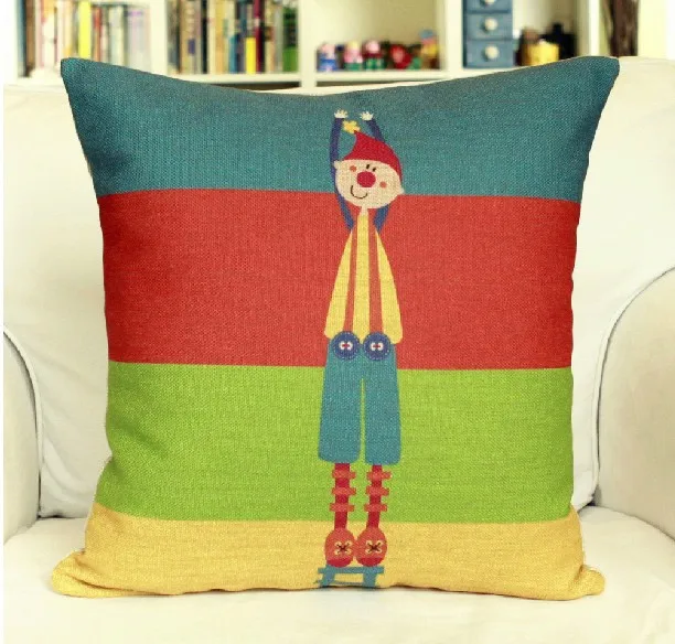 Cartoon cute Clown people Linen Cotton Pillow Cushion pillow cover Car Office Cushions Home Decor 45*45cm
Cartoon cute Clown people Linen Cotton Pillow Cushion pillow cover Car Office Cushions Home Decor 45*45cm