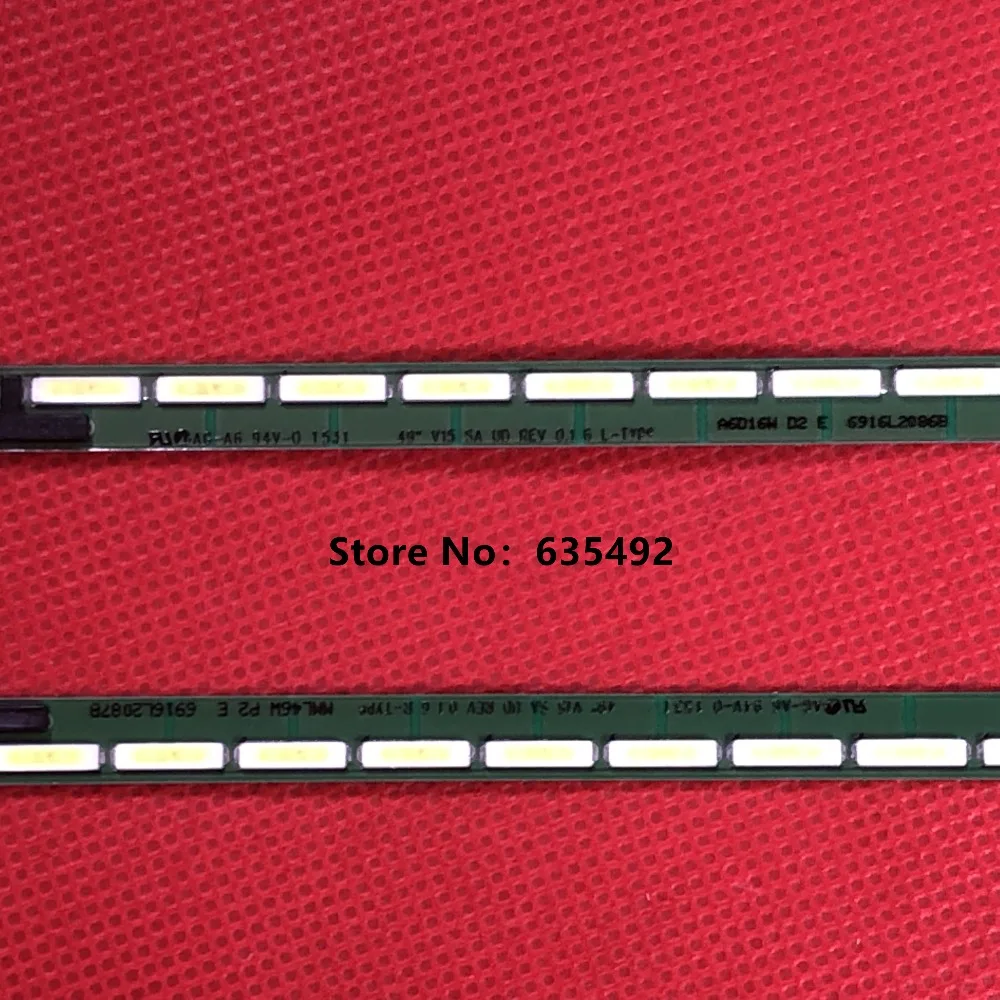 2PCS LED Backlight 57 Lamps For LG 49" V15 SA UD TV 6922L-0163A 49UF8507 49UF8500 6916L2086B 6916L2087B LC490EQE XH F1 49UF8507
2PCS LED Backlight 57 Lamps For LG 49" V15 SA UD TV 6922L-0163A 49UF8507 49UF8500 6916L2086B 6916L2087B LC490EQE XH F1 49UF8507