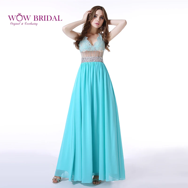 Wowbridal Sexy Blue Long Prom Dress 2021 V-Neck Lace Appliqued Tank Open Back Sheer Beaded Two Piece Chiffon A-Line Formal Gown
Wowbridal Sexy Blue Long Prom Dress 2021 V-Neck Lace Appliqued Tank Open Back Sheer Beaded Two Piece Chiffon A-Line Formal Gown