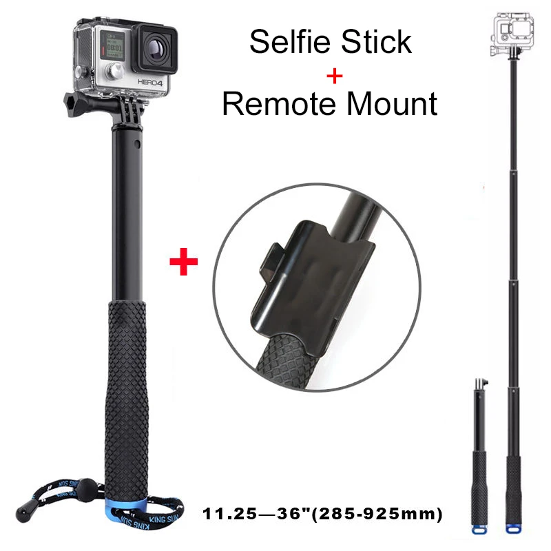 Монопод для селфи с дистанционным креплением gopro hero 3 + 4 HD xiaomi yi sj 2015 4000 5000 6000
