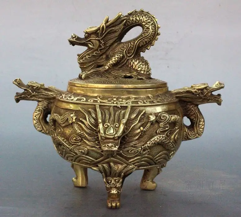 Details about Vintage Style Brass carved Chinese Dragon Incense Burner / Censer Statue
Details about Vintage Style Brass carved Chinese Dragon Incense Burner / Censer Statue