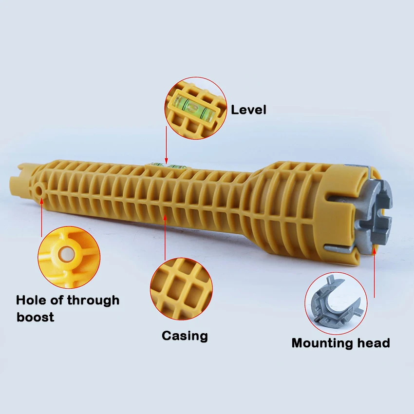 Практичный инструмент для установки смесителя и раковины, многофункциональный инструмент для установки на раковину, для кухни и ванной, трубный ключ
Практичный инструмент для установки смесителя и раковины, многофункциональный инструмент для установки на раковину, для кухни и ванной, трубный ключ