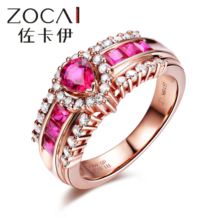 ZOCAI BRAND RING REAL 18K ROSE GOLD 1.0 CT REAL DEEP RED RUBY RING 0.40 CT DIAMOND RING
ZOCAI BRAND RING REAL 18K ROSE GOLD 1.0 CT REAL DEEP RED RUBY RING 0.40 CT DIAMOND RING