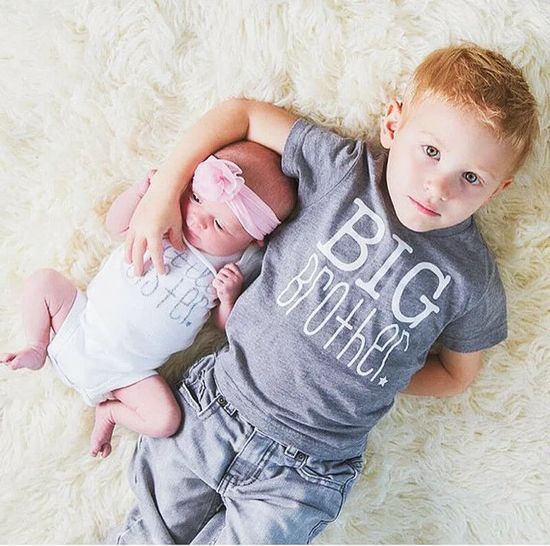 Toddler Kids Baby Boys Girls Big Brother Tops T-shirt Little Sister Romper Fashionable Cotton Newest Printing Letter
Toddler Kids Baby Boys Girls Big Brother Tops T-shirt Little Sister Romper Fashionable Cotton Newest Printing Letter