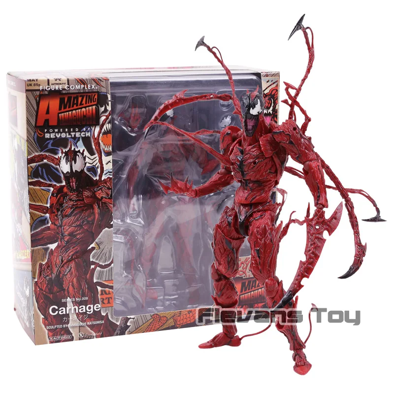 

Revoltech Series NO.008 Carnage The Amazing Spider Man Cletus Kasady PVC Action Figure Collectible Model Toy