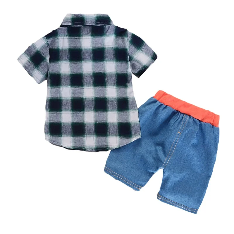 Children's Sets 2Pcs Summer Boys Blouse Shirt Pants Set Classic Plaid Shirt Casual Pants Boy Clothes Set Summer
Children's Sets 2Pcs Summer Boys Blouse Shirt Pants Set Classic Plaid Shirt Casual Pants Boy Clothes Set Summer