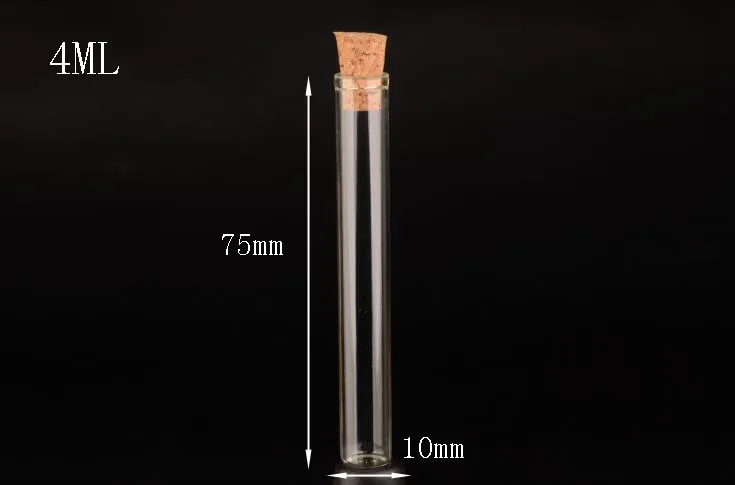 

50pcs/lot 10*75mm clear glass tube with wood cork stoppered, empty glass wishing bottle reagent test vial pendant sample jars