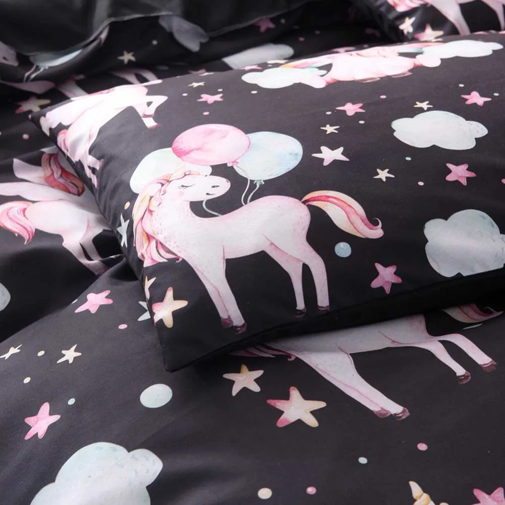 Unicorn Bedding Set Believe Miracles Cartoon Pink Horse Pillowcase Duvet Cover Sets Fairytale Animals for Kids Girls Bedclothes
Unicorn Bedding Set Believe Miracles Cartoon Pink Horse Pillowcase Duvet Cover Sets Fairytale Animals for Kids Girls Bedclothes