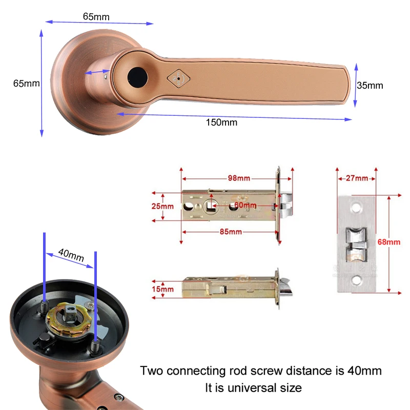 RAYKUBE Biometric Fingerprint Lock Smart 13.56Mhz IC Card Knob Deadbolt Keyless Electronic Door Lock For Home Office R-S158
RAYKUBE Biometric Fingerprint Lock Smart 13.56Mhz IC Card Knob Deadbolt Keyless Electronic Door Lock For Home Office R-S158