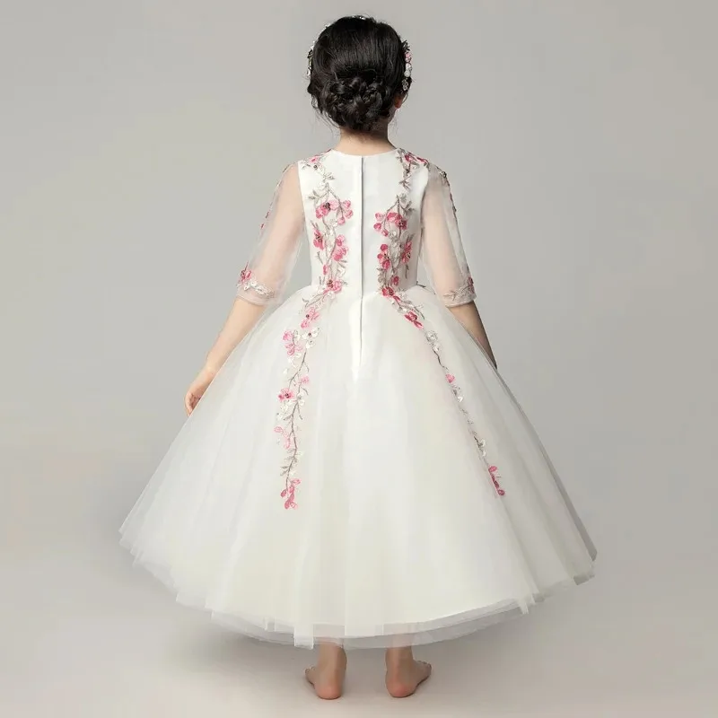 2018Winter Autumn Children Girls Elegant Noble Embroidery Flowers Beading Birthday Wedding Party Long Prom dress Kids Host Dress
2018Winter Autumn Children Girls Elegant Noble Embroidery Flowers Beading Birthday Wedding Party Long Prom dress Kids Host Dress