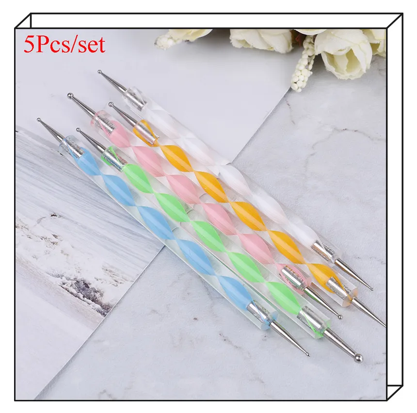 NEW 5PCS Nail Art Design Set Dotting Pen Drawing Nail Varnish Gel Polish Brush for Manicure Nail Art Tools Nails Art Brush
NEW 5PCS Nail Art Design Set Dotting Pen Drawing Nail Varnish Gel Polish Brush for Manicure Nail Art Tools Nails Art Brush