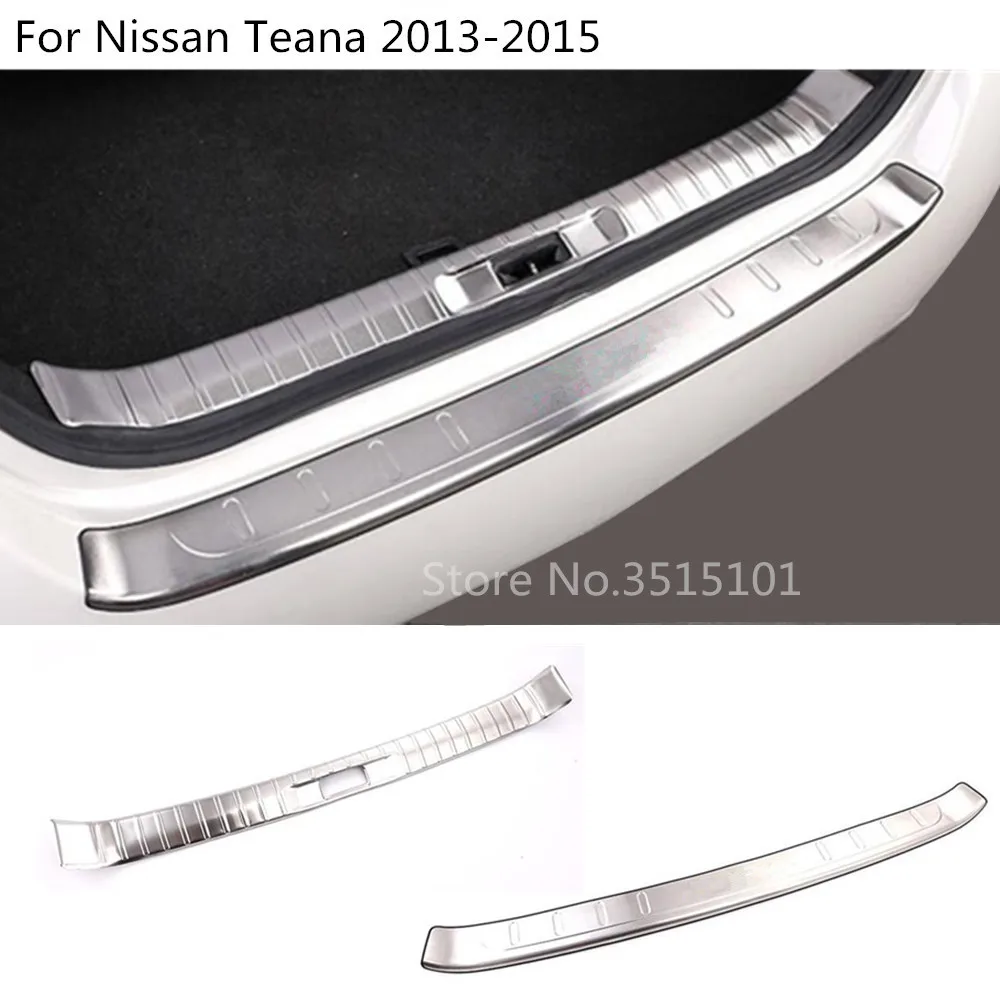 Car Stainless Steel Rear inner bumper external tailgate pedal Strip trim plate threshold For Nissan Teana Altima 2013 2014 2015
Car Stainless Steel Rear inner bumper external tailgate pedal Strip trim plate threshold For Nissan Teana Altima 2013 2014 2015