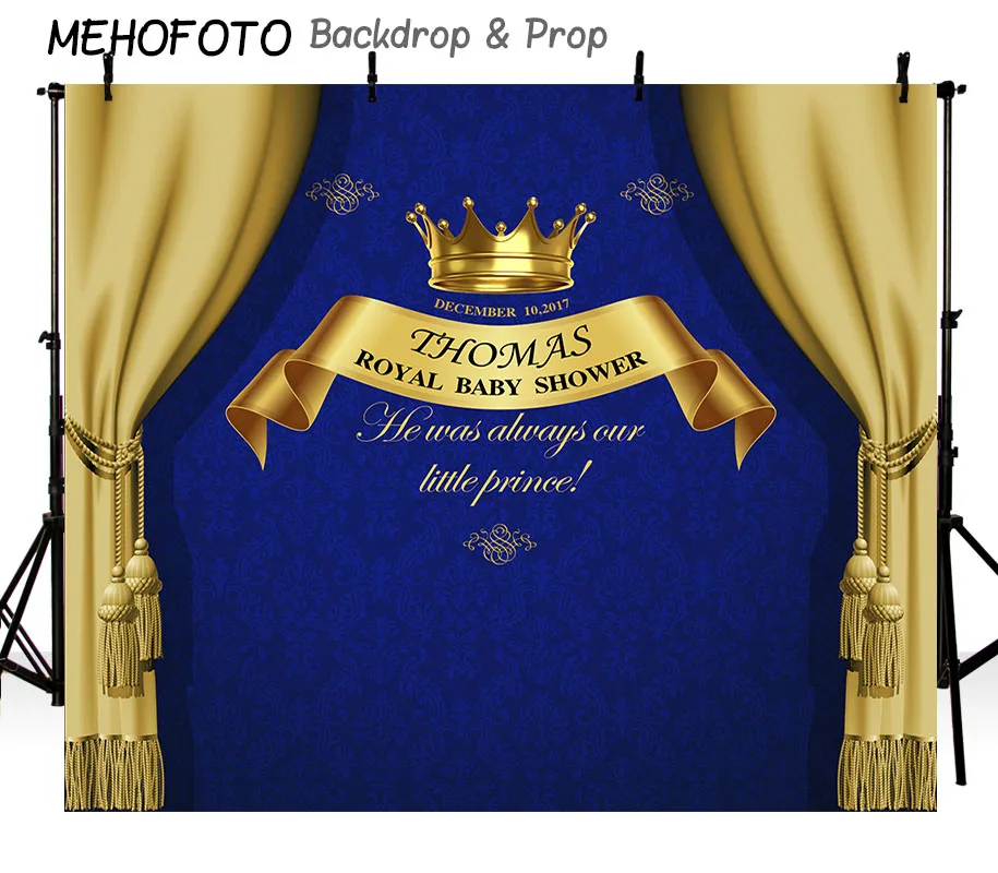 Custom Baby Shower Photo Backdrop Prince Gold Curtain Newborn Background Dessert table Backdrops for Photography Studio PA-010
Custom Baby Shower Photo Backdrop Prince Gold Curtain Newborn Background Dessert table Backdrops for Photography Studio PA-010