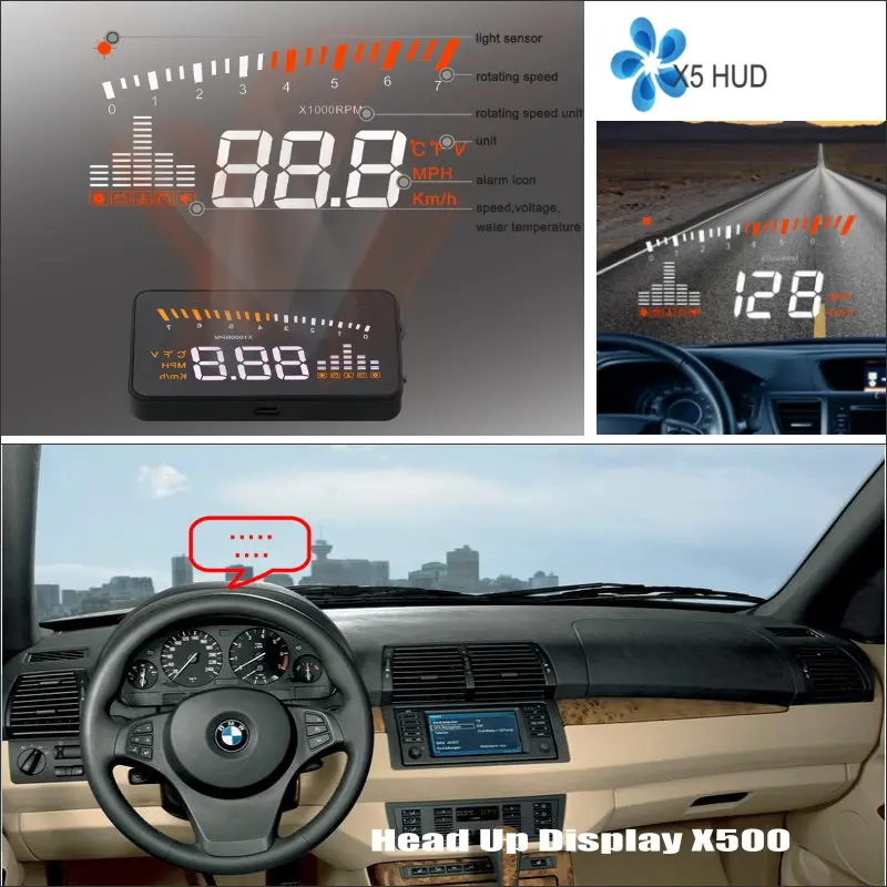 For BMW X5 E53 E70 X6 E71 Head Up Display HUD Car Electronic Auto Accessories Universal Driving Speed Alarm Plug And Play Film
For BMW X5 E53 E70 X6 E71 Head Up Display HUD Car Electronic Auto Accessories Universal Driving Speed Alarm Plug And Play Film