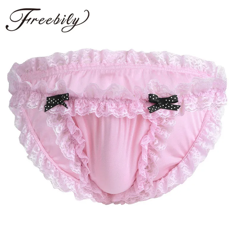FREEBILY Elegant Men Lingerie Sissy Maid Floral Lace Soft Bikini Briefs Sexy Male Underwear Cute Gay Underwear Homme Underpants
FREEBILY Elegant Men Lingerie Sissy Maid Floral Lace Soft Bikini Briefs Sexy Male Underwear Cute Gay Underwear Homme Underpants