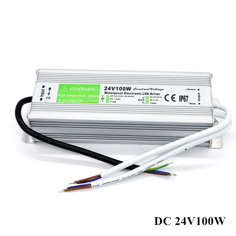 DC 24V Switching Power Supply Waterproof IP67 Led Lights Driver AC 110V 220V to DC 24V 100W 4.2A Power Supply
DC 24V Switching Power Supply Waterproof IP67 Led Lights Driver AC 110V 220V to DC 24V 100W 4.2A Power Supply