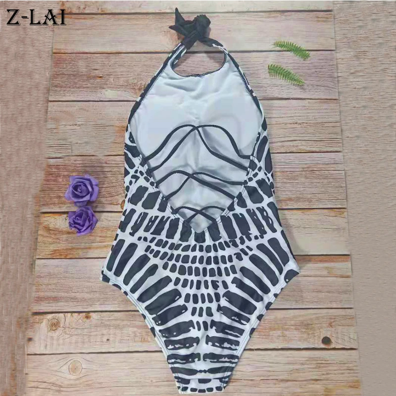 Z-LAI One Piece Leopard Print Striped Swimwear Women U-shaped Padded Cross Bandage Monokini Women Bathing Suit Vintage Swimsuit
Z-LAI One Piece Leopard Print Striped Swimwear Women U-shaped Padded Cross Bandage Monokini Women Bathing Suit Vintage Swimsuit