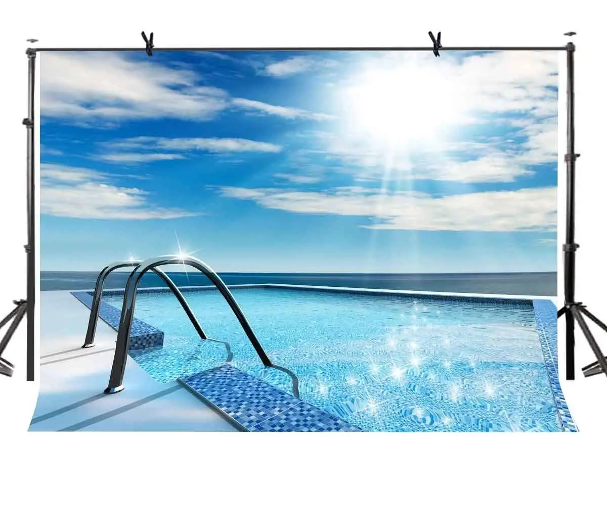 150x220cm Swimming Pool Backdrop Sunny Sky Open Air Swimming Pool Photography Background for Camera Photo Props
150x220cm Swimming Pool Backdrop Sunny Sky Open Air Swimming Pool Photography Background for Camera Photo Props
