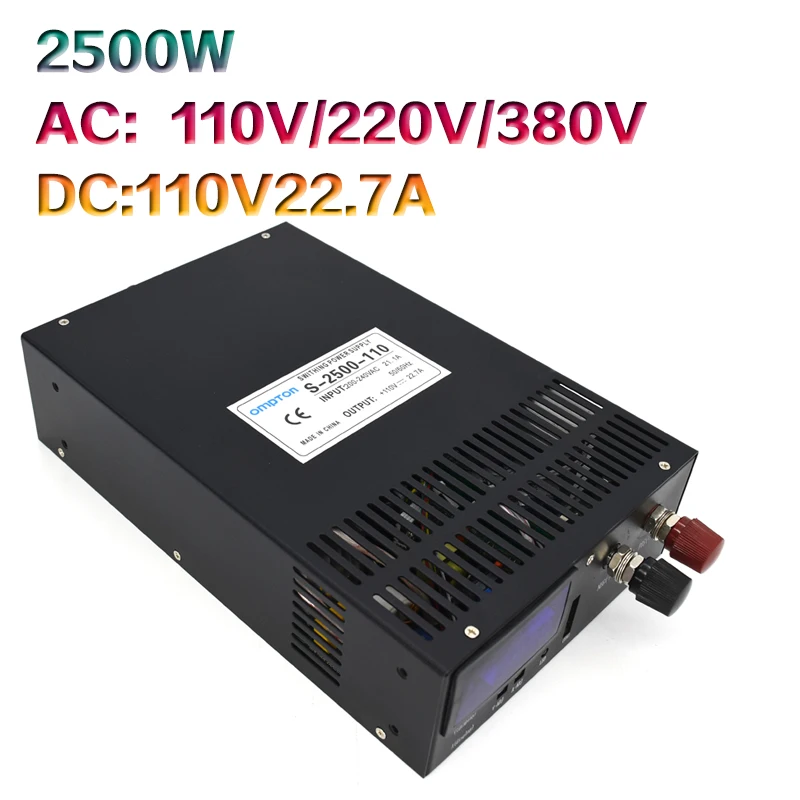 2500W110V22.7A high power switching power supply 110V2500W automation equipment supporting power supply S-2000-110
2500W110V22.7A high power switching power supply 110V2500W automation equipment supporting power supply S-2000-110