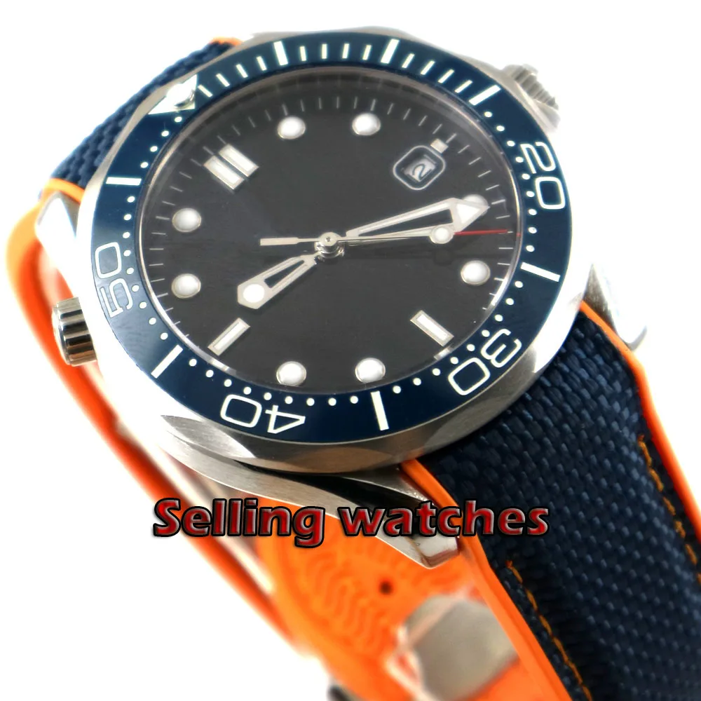 41mm bliger Black sterile dial Rubber strap blue ceramic bezel sapphire glass date Mechanical automatic mens watch
41mm bliger Black sterile dial Rubber strap blue ceramic bezel sapphire glass date Mechanical automatic mens watch