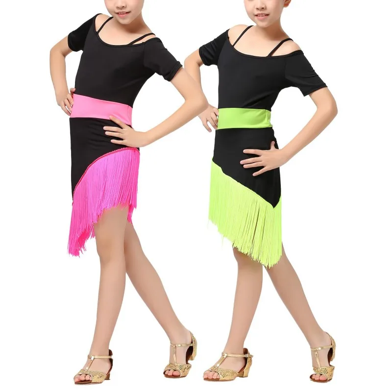 Girls Kids Children Dance Dress Modern Ballroom Latin Green Fringe Salsa Tango Dance Wear Black Performance Stage Wear
Girls Kids Children Dance Dress Modern Ballroom Latin Green Fringe Salsa Tango Dance Wear Black Performance Stage Wear
