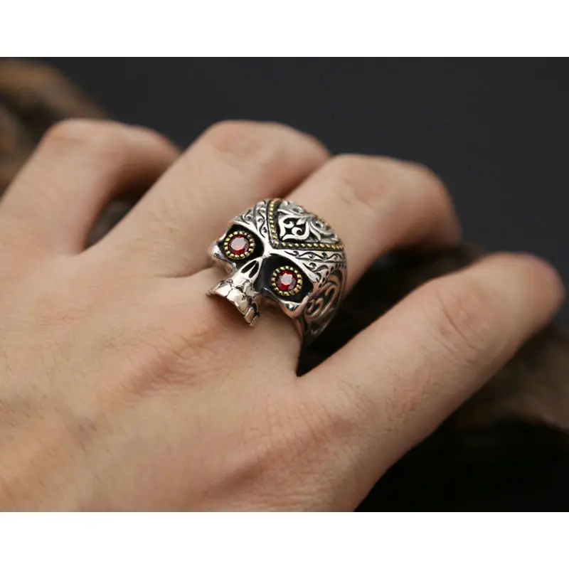 100% Pure 925 Sterling Silver Jewelry Skull Open Fashion Domineering Skeleton Punk Pirate Ring For Men Gift Rings 284
100% Pure 925 Sterling Silver Jewelry Skull Open Fashion Domineering Skeleton Punk Pirate Ring For Men Gift Rings 284