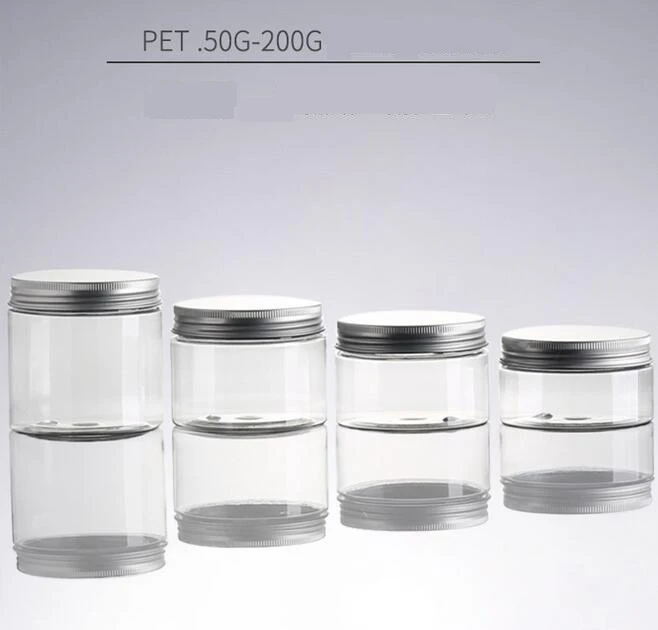 50G 100G 120G 150G 200G Plastic Pot Clear Plastic Jar Empty Cosmetic Cream Jar Packing Container with aluminum lid
50G 100G 120G 150G 200G Plastic Pot Clear Plastic Jar Empty Cosmetic Cream Jar Packing Container with aluminum lid
