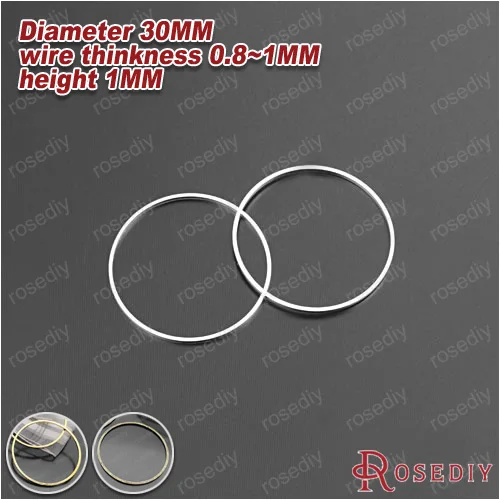 Wholesale Diameter 30mm Thickness 0.8mm Antique Bronze /Imitation Rhodium/ Gold Color Round Brass Closed Rings 20 pieces(JM7158)
Wholesale Diameter 30mm Thickness 0.8mm Antique Bronze /Imitation Rhodium/ Gold Color Round Brass Closed Rings 20 pieces(JM7158)