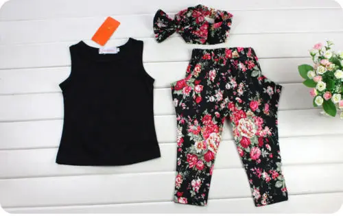 3pcs Set Fashion Toddler Infant Girls Outfits Headband+T-shirt+Floral Pants Kids Summer Clothes Set
3pcs Set Fashion Toddler Infant Girls Outfits Headband+T-shirt+Floral Pants Kids Summer Clothes Set