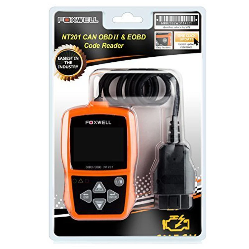 Foxwell NT201 EOBD OBD2 Car Automotive Scanner Engine Light Fault Code Readers I/M Readiness LIVE Date OBD2 Diagnostic Tool
Foxwell NT201 EOBD OBD2 Car Automotive Scanner Engine Light Fault Code Readers I/M Readiness LIVE Date OBD2 Diagnostic Tool