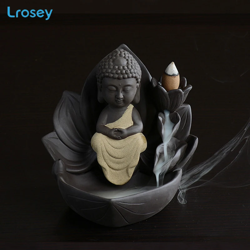 Ceramic Buddha Creative Home Decor Western Lotus Purple sand tower Incense Holder Buddhist supplies Backflow incense burner
Ceramic Buddha Creative Home Decor Western Lotus Purple sand tower Incense Holder Buddhist supplies Backflow incense burner