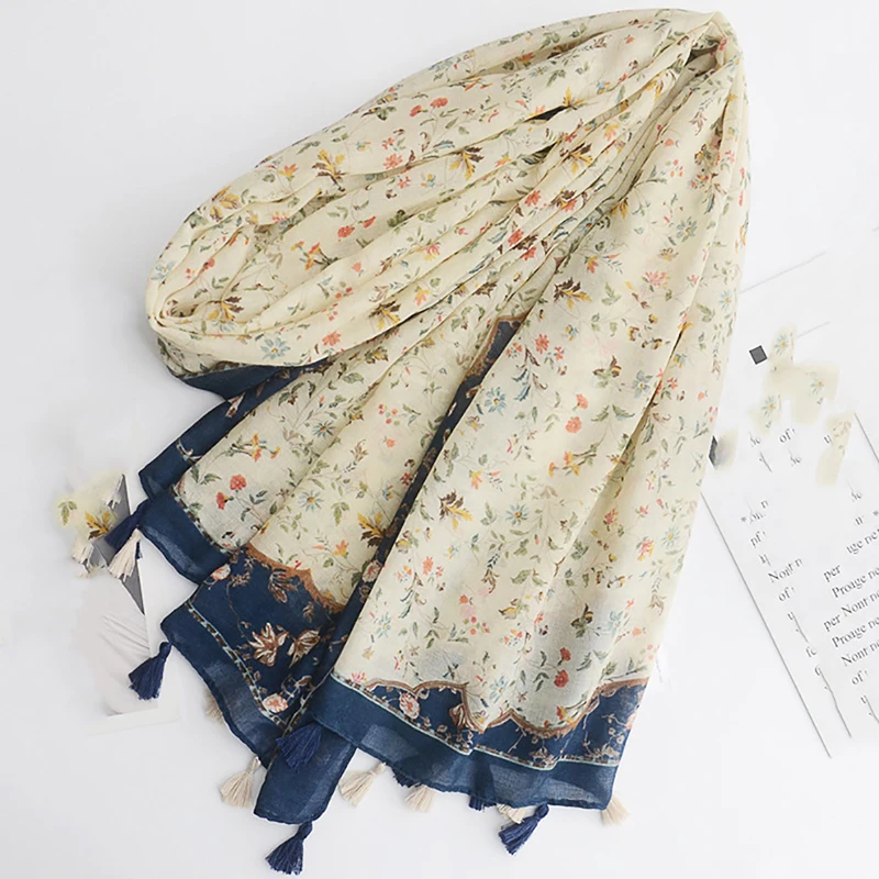 Women Spring Scarf Women Small Flowers Tassels Long Shawl Female Floral Print Wraps Unscreen Soft Scarves Scarfs For Ladies
Women Spring Scarf Women Small Flowers Tassels Long Shawl Female Floral Print Wraps Unscreen Soft Scarves Scarfs For Ladies