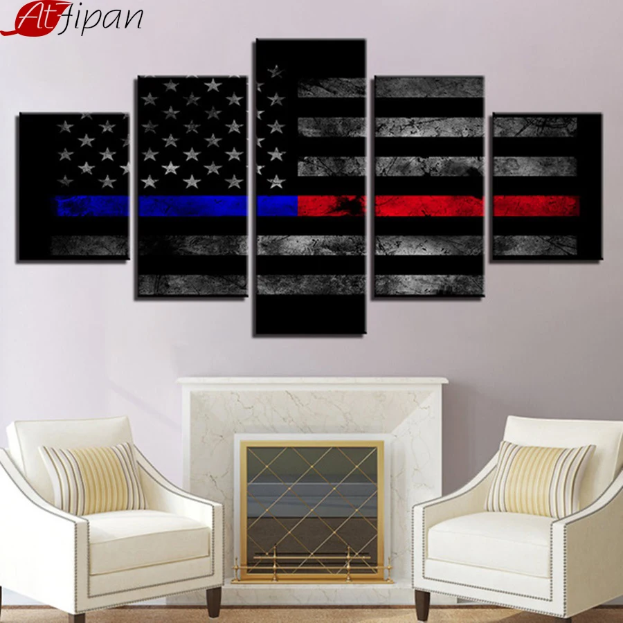 AtFipan Modern Wall Art Frame Canvas HD Print Painting American Flag Modular Home Decor Picture 5 Panel Soldier Landscape Poster
AtFipan Modern Wall Art Frame Canvas HD Print Painting American Flag Modular Home Decor Picture 5 Panel Soldier Landscape Poster